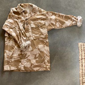 Vintage oversized British desert camouflage shirt
